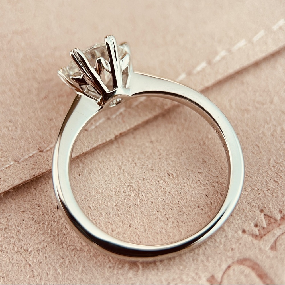 1ct Moissanite 18K Plated S925 Solitaire Diamond Engagement Ring - Picture 5 of 7